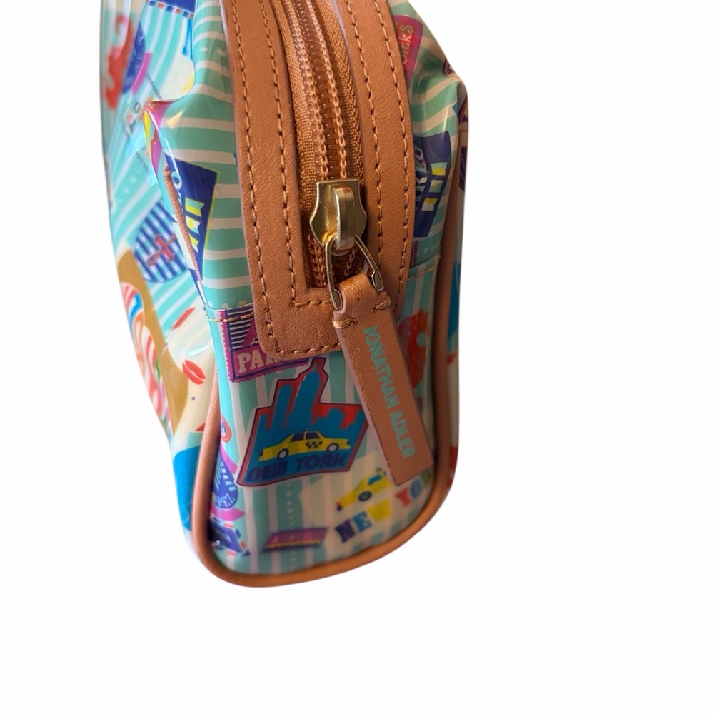 Jonathan Adler PVC Travel City Stamp Cosmetic Bag Pouch - Picture 4 of 5